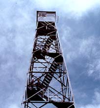 lookout tower seen from below