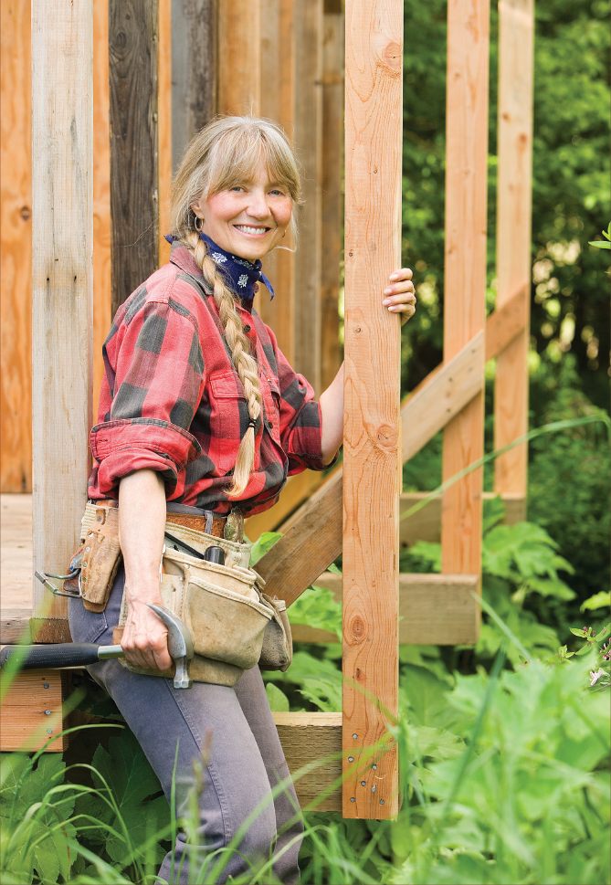 Mary Jane as a carpenter